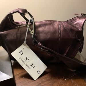 Leather HYPE HANDBAG. NWT